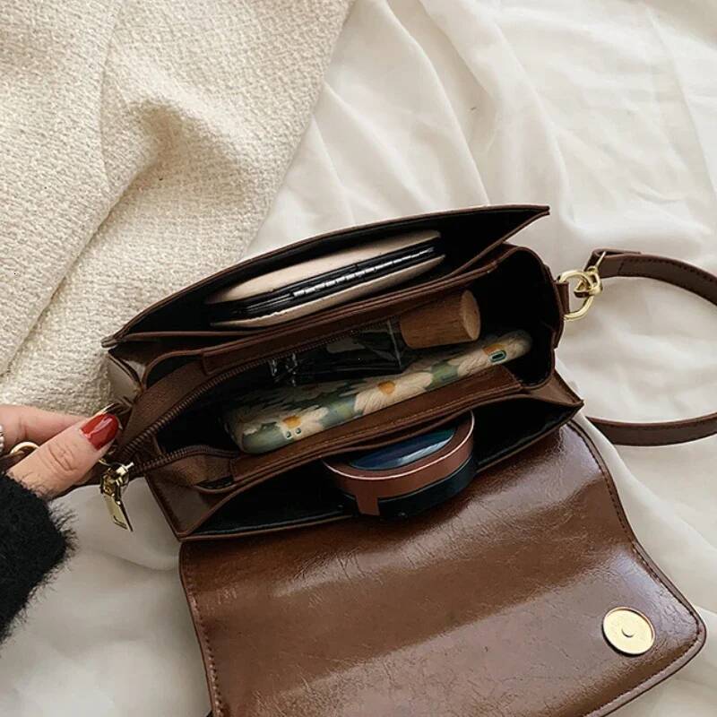 designer bags retro luxury handbags small square bags versatile and simple crossbody bags commuting bags women's shoulder bags