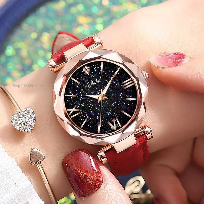 Women Watch Luminous Rhinestone Romantic Starry Sky Wristwatch Ladies Leather Watch Clock for Women Relogio Feminin Montre FemmeL251023