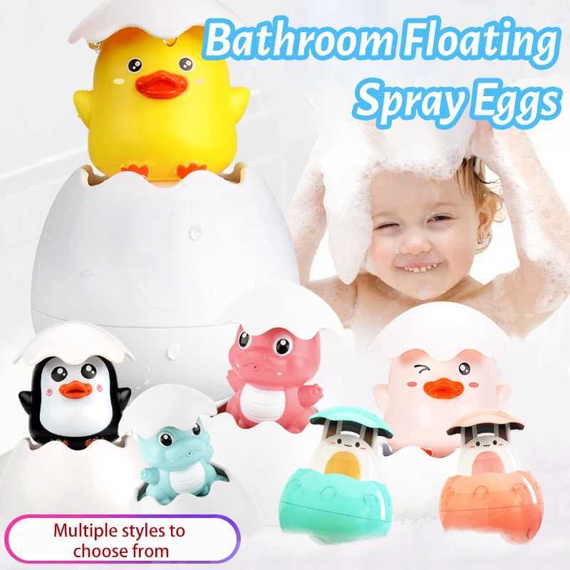 Baby Bathing Toy Kids Bath Toys Cute Dinosaur Duck Penguin Egg Water Spray Sprinkler Bathtub Swimming Pool Bath Toy Water Toy J251023