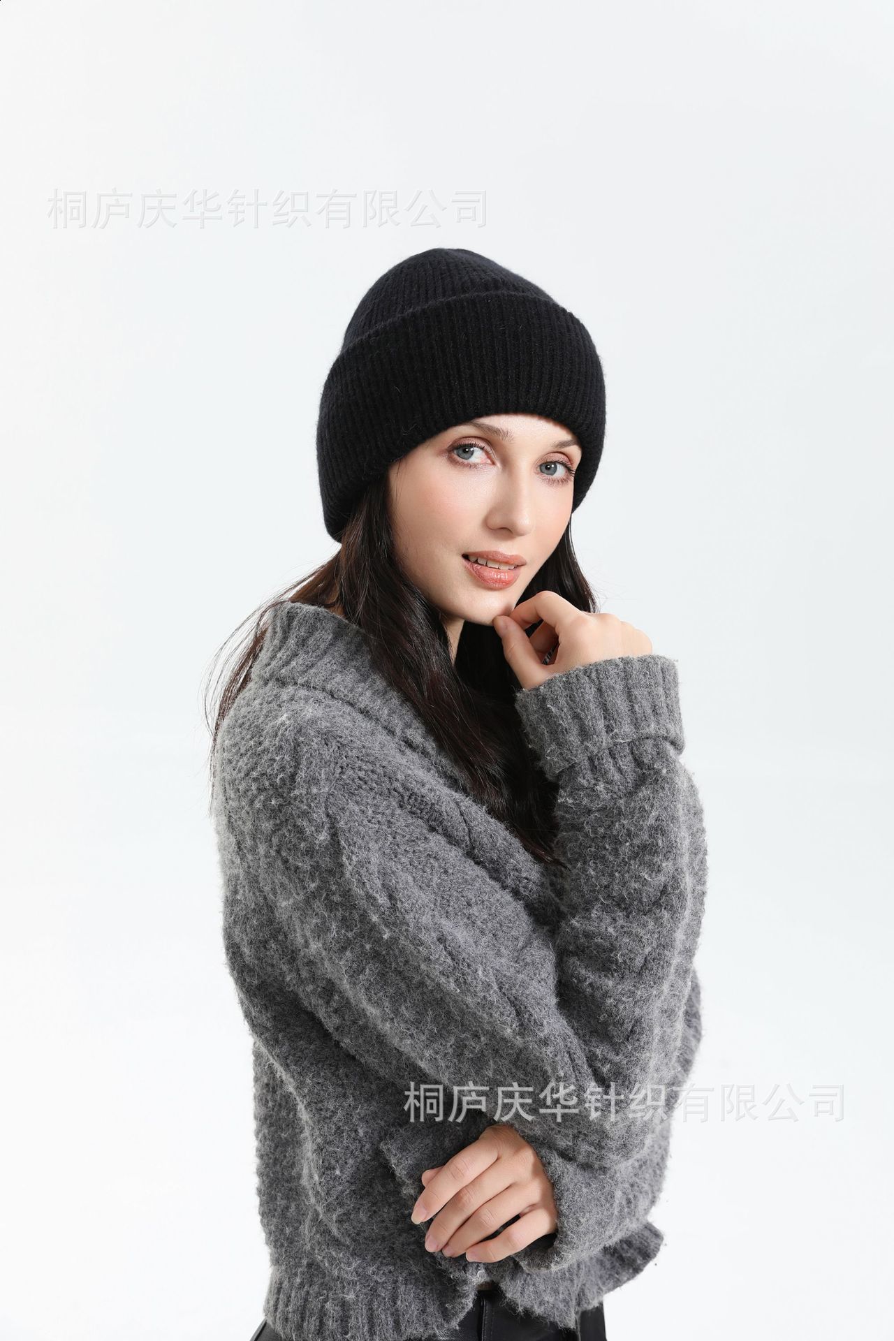 HighEnd New Rabbit Fur Knitted Wool Hat Women Trendy Autumn Winter Cold Hat Warm Pullover Knitted Hat 241114
