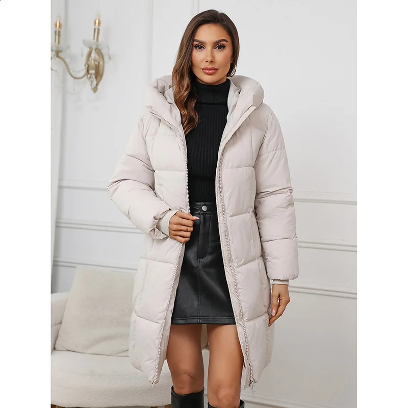 Women Long Coat Autumn Winter Parkas Female Thick Down Cotton Femme Casual Short Warm Outerwear Ladies Top 251021
