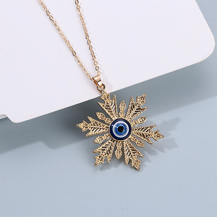 Designer necklace for woman Gold necklace Blue Eye Necklace Fashion Diamond Devil's Eye Pendant Necklace free shipping Halloween gift