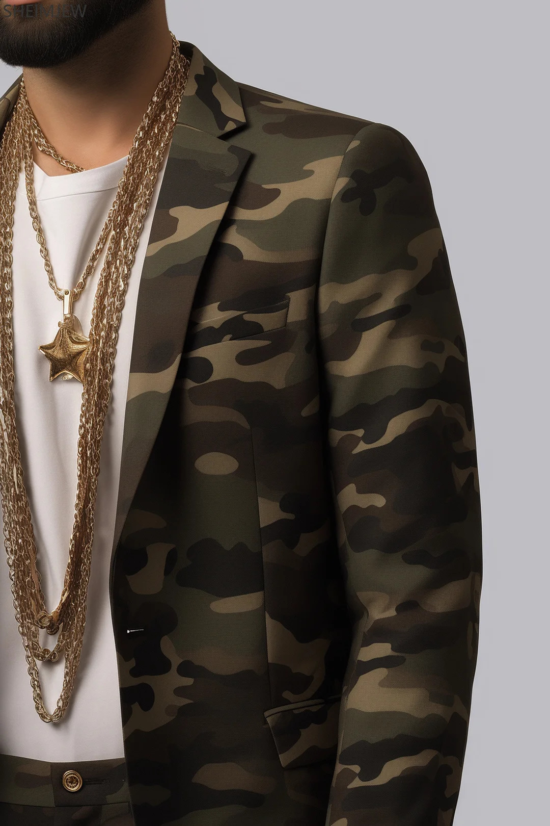 Fashion Camouflage Mens Suit Jacket Adult Role Play Leopard Dress Casual Slim Fit Printed Pants Evening Set 251023