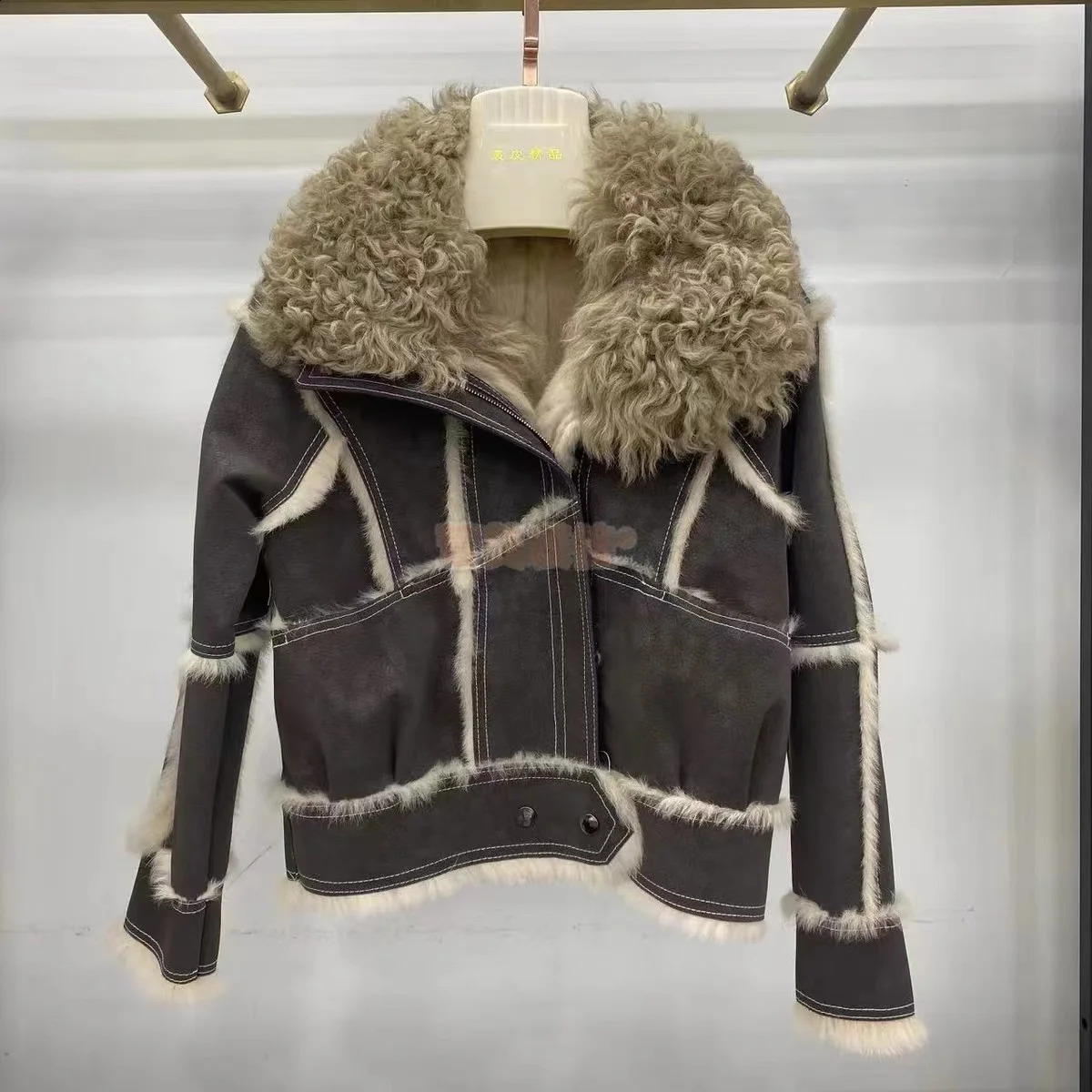 Rex rabbit fur Coats With Genuine Sheepskin Leather Wholeskin Natural Jacket Outwear y Women Winter 251022