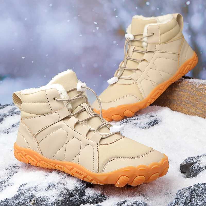 New Men Women Waterproof Winter Boots Wide Toe Barefoot Hiking Shoes Antislip Snow Boots Outdoor Unisex Casual Warm Work Shoes J251023
