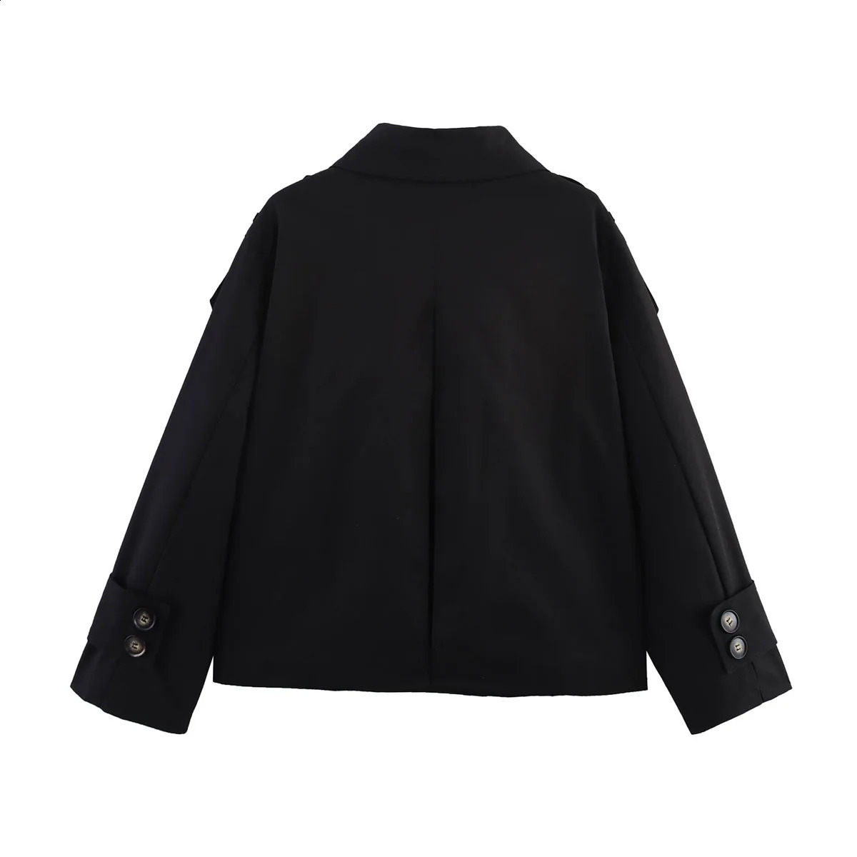 Khaki Trench Coat Women Double Breasted Jacket Woman Stand Collar Full Sleeve Pocket Autumn Casual Loose Outerwears Lady 251013