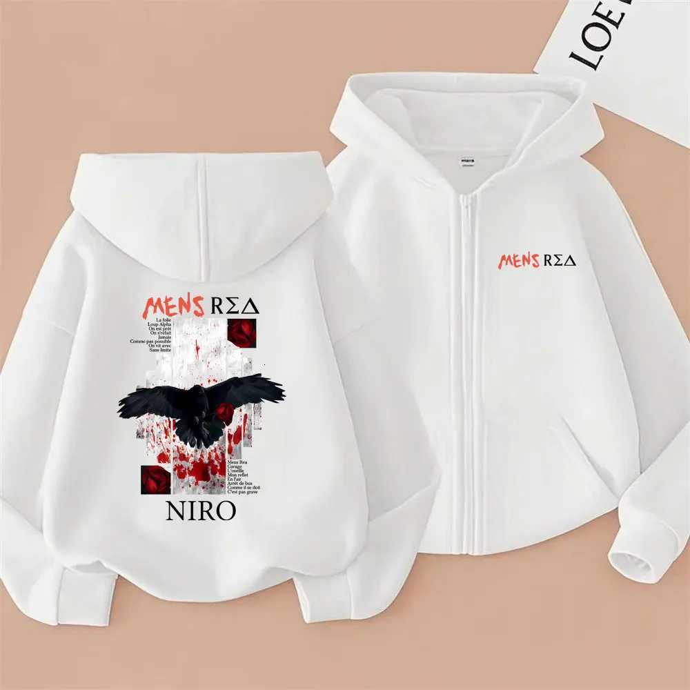Rapper Niro Mens Rea Album Graphic Zipper Hoodie OX7 Hoodies Men Women Hip Hop Fashion Pop Music Zip Up Jacket Male StreetwearT251023