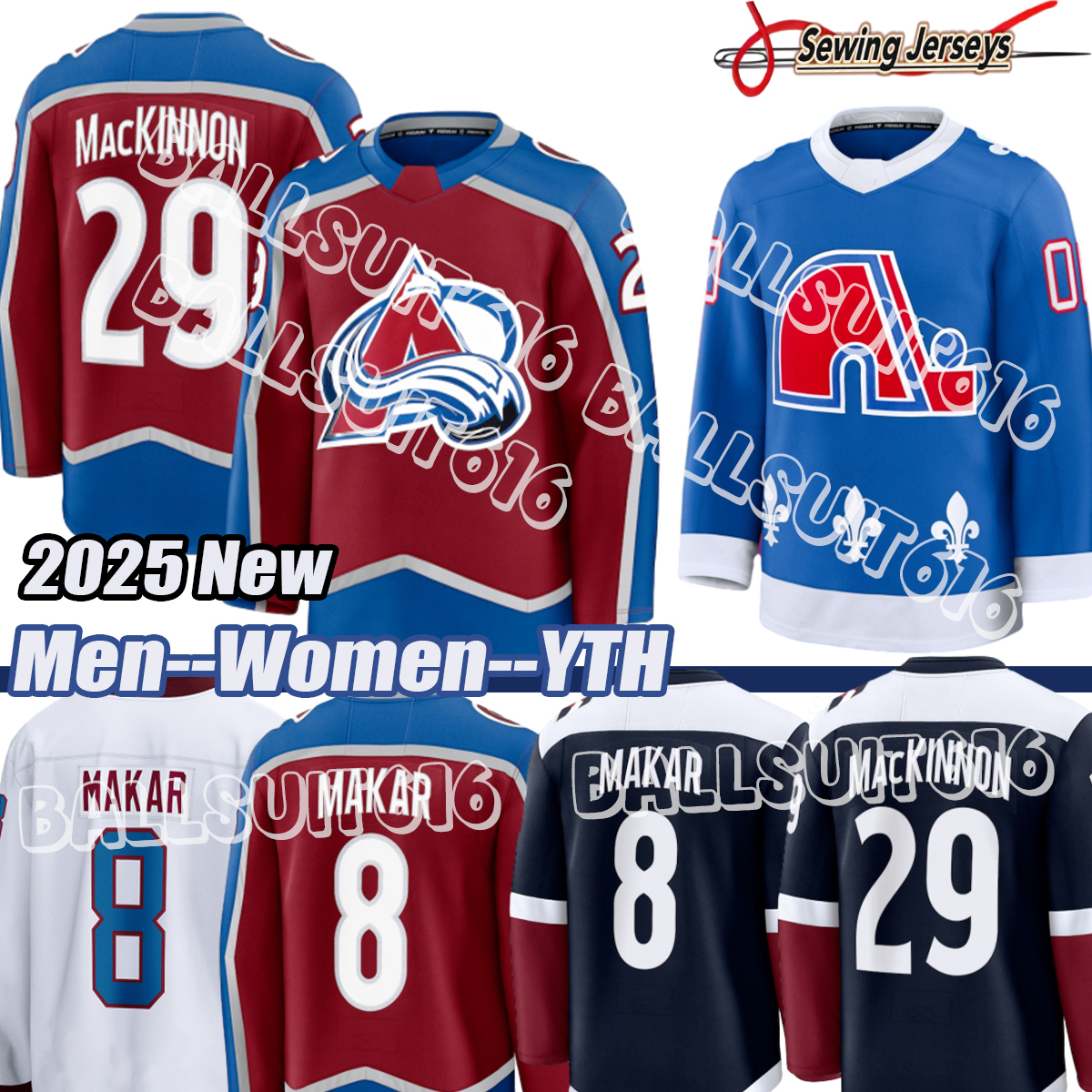 #29 Nathan MacKinnon jersey Cale Makar Collorado Avalanche jersey Gabriel Landeskog Ross Colton Miles Wood Artturi Lehkonen Devon Hockey Jerseys 2025