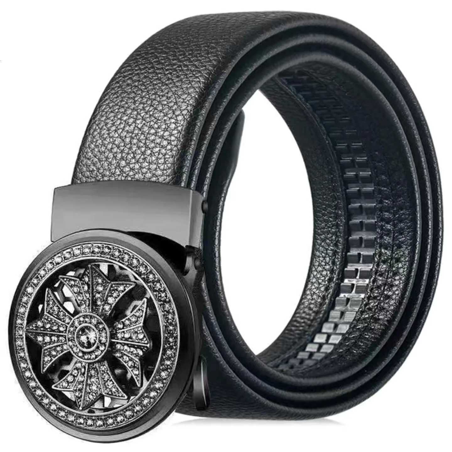 Fashionable Mens Adjustable SelfLocking Belt TrenDY BusinESS Belt for Young People Popular Internet Celebrity XJ251023