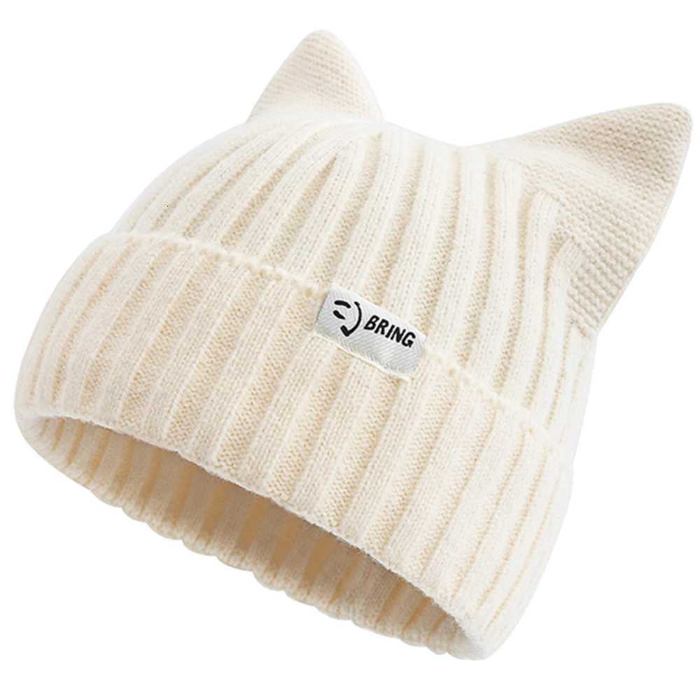 New Style Cute Cat Ear Hat Dandy Cap Kpop Style Beanie Hat Sweet AutumnWinter Hats For Women Street Warm Hats For GirlXJ251023