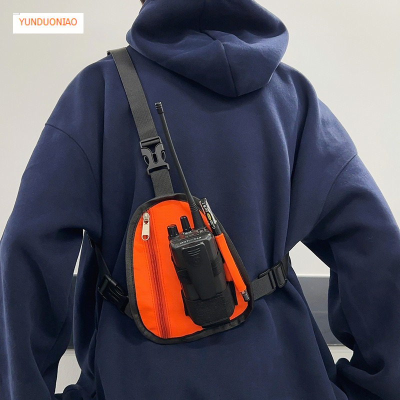 Tactical chest storage bag for men's autumn and winter new fashion European and American style vest, hip-hop outdoor walkie talkie bag, designer 