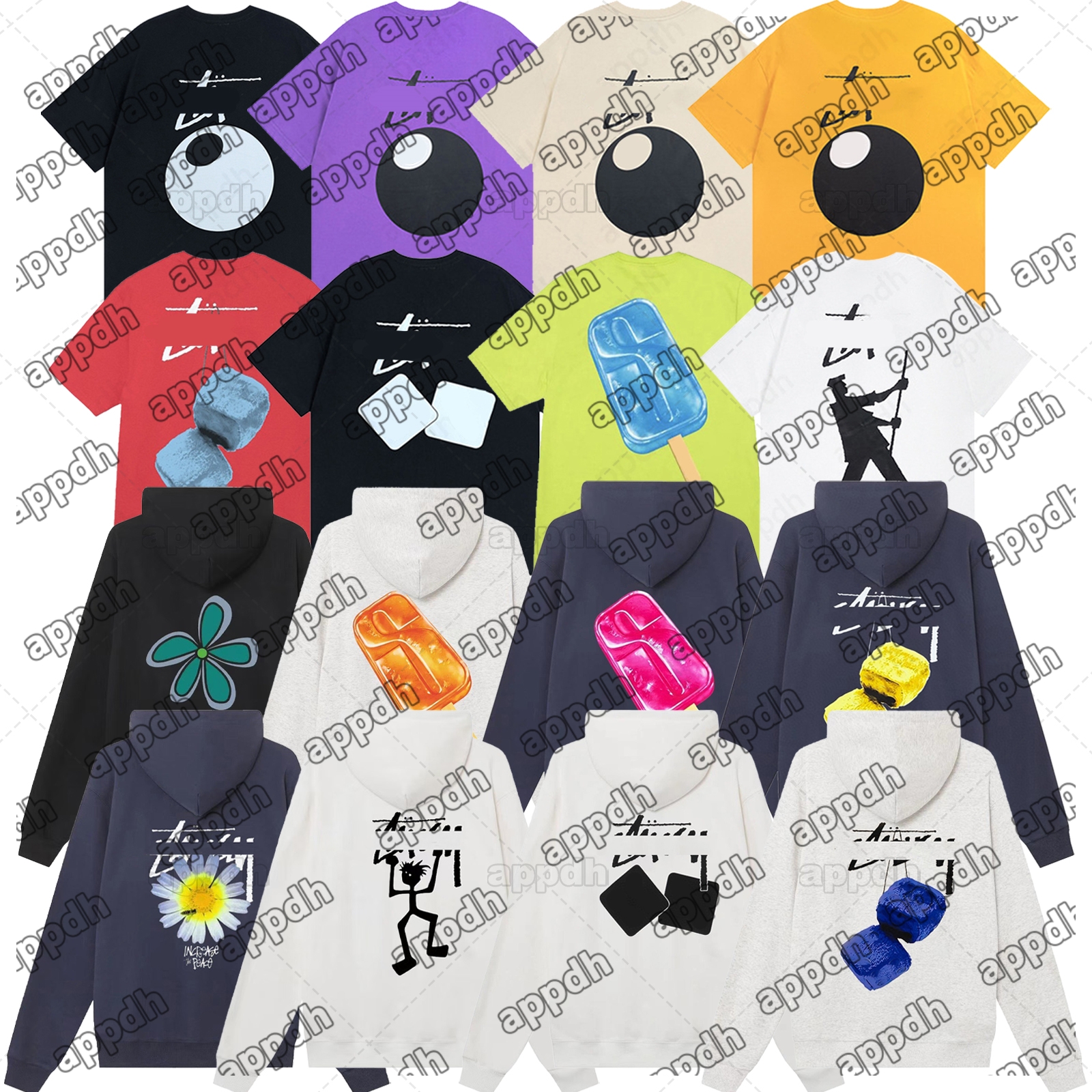 designer mens t shirt oversize luxury classic Gradient color washing effect with high quality