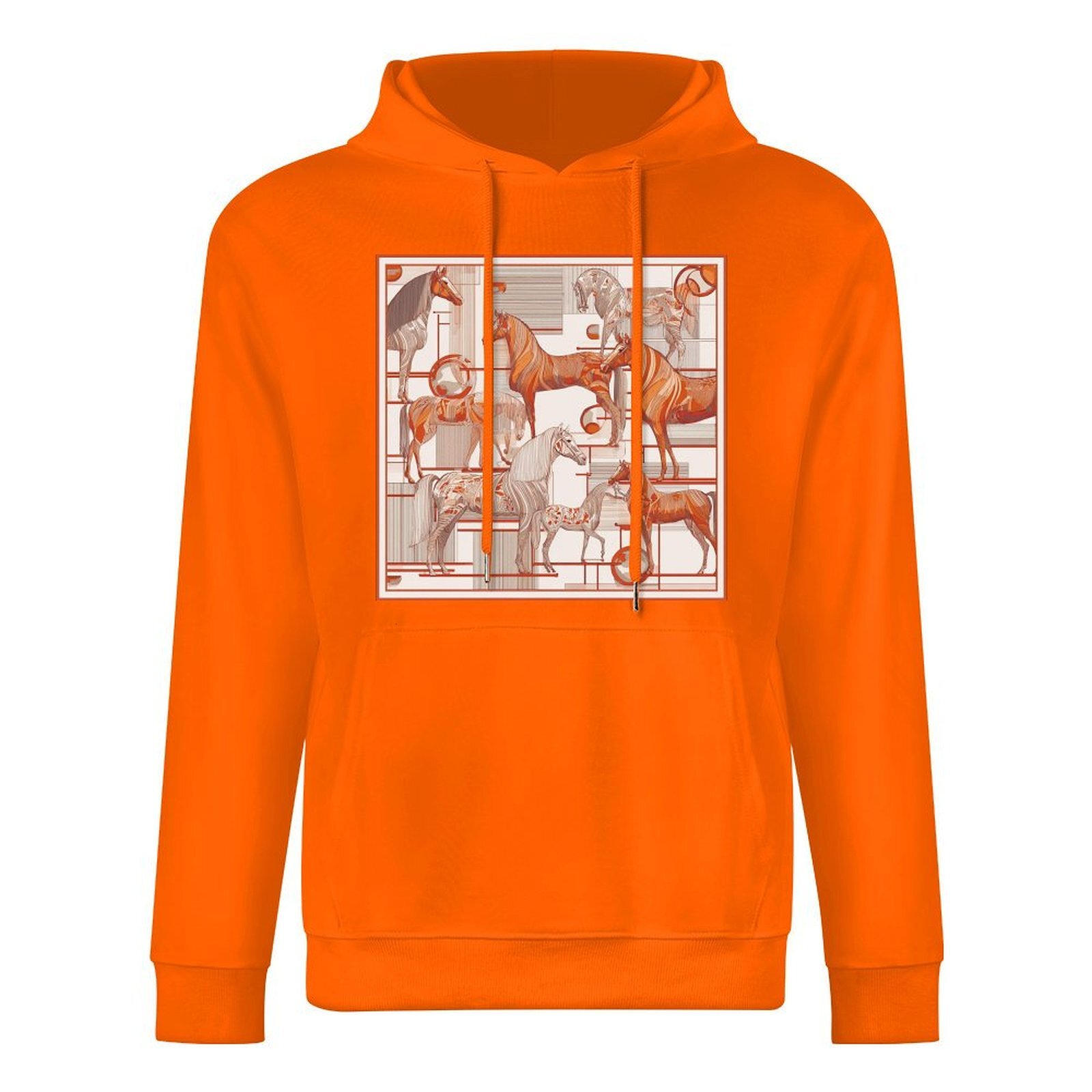 H Designer Fall Winter Hoodie Luxury Horse Print Design Unisex Long Sleeve Streetwear Hip Hop Oversized Fit Hoodie Men's Fashion Apparel H34