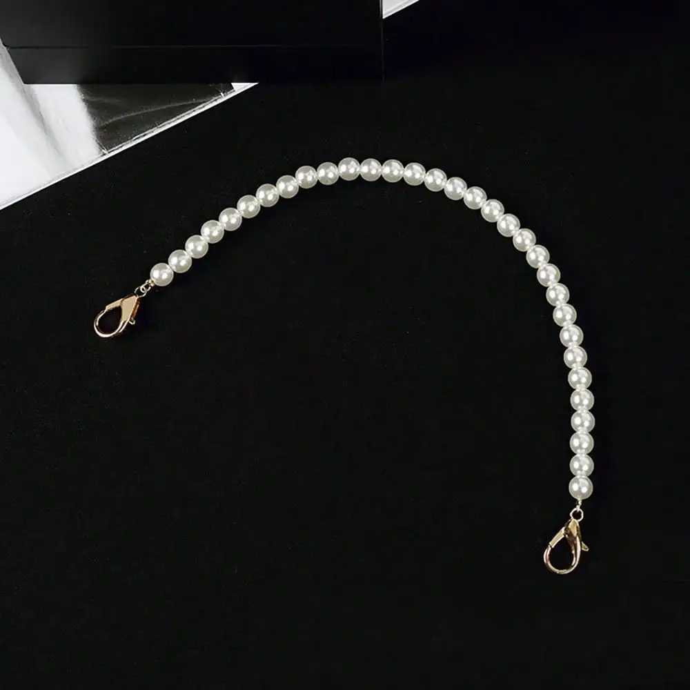 1Pcs Pearl Purse Chain Pearl Purse Strap Short Handle Replacement Bags Chain Strap Shoulder Chain Imitation Pearl Handbag Chain Z251023