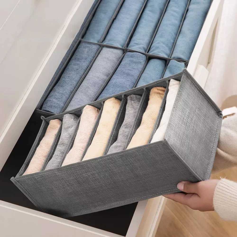 Closets Clothes Organizer Foldable Clothing Jeans Storage Box Closet with Handles Wardrobe Storage Organize C251023