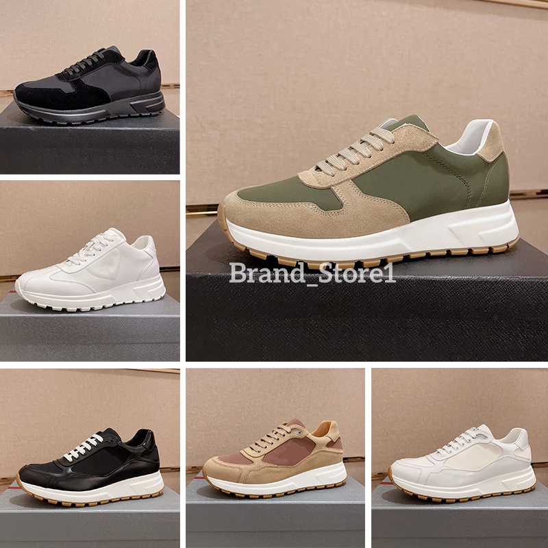 Designer Prax 01 Sneakers Men Casual Shoes Low-top Leather Running Shoes High quality cowhide Breathable comfortable Trainers With box Size 38-46