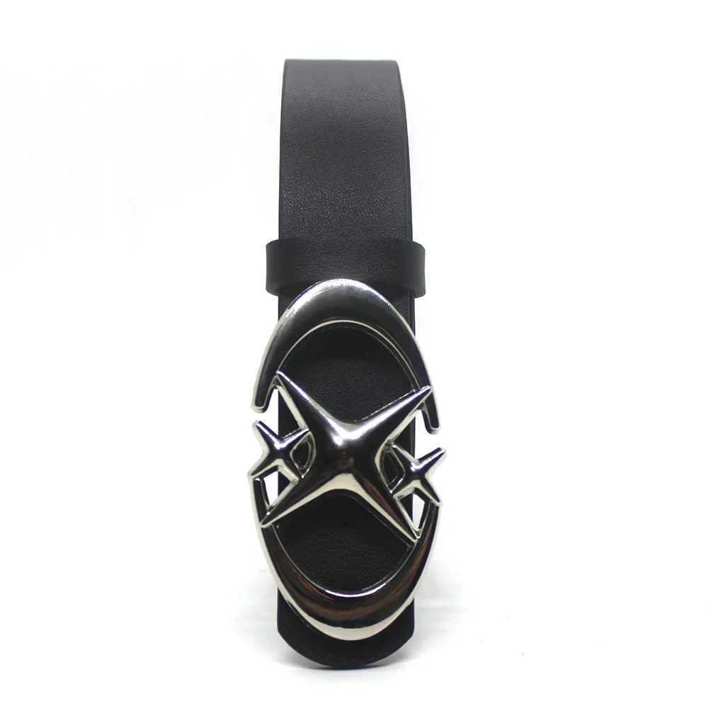 Punk Moon Star Buckle Belt Design Cross Metal Vintage Gothic Men Women Y2k Belt Pu Leather Waistband Jeans Pants Decorative BeltXJ251023