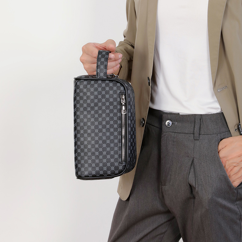 New Men Holding A Package Printing Large Capacity Fashion Handbag Multilayer Receive Receive Bag Wholesale Business And Leisure Travelers 2025s hot