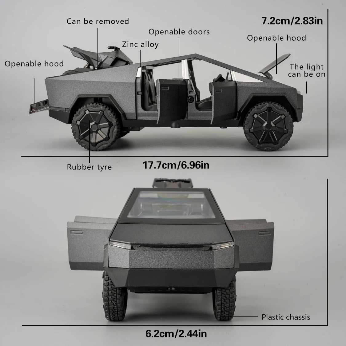 132 Scale Zinc Alloy Pickup sUV Model Toy With Sound Lights And PullbackChristmas Surprise Toy Car For Birthday Gifts For BoysT251023