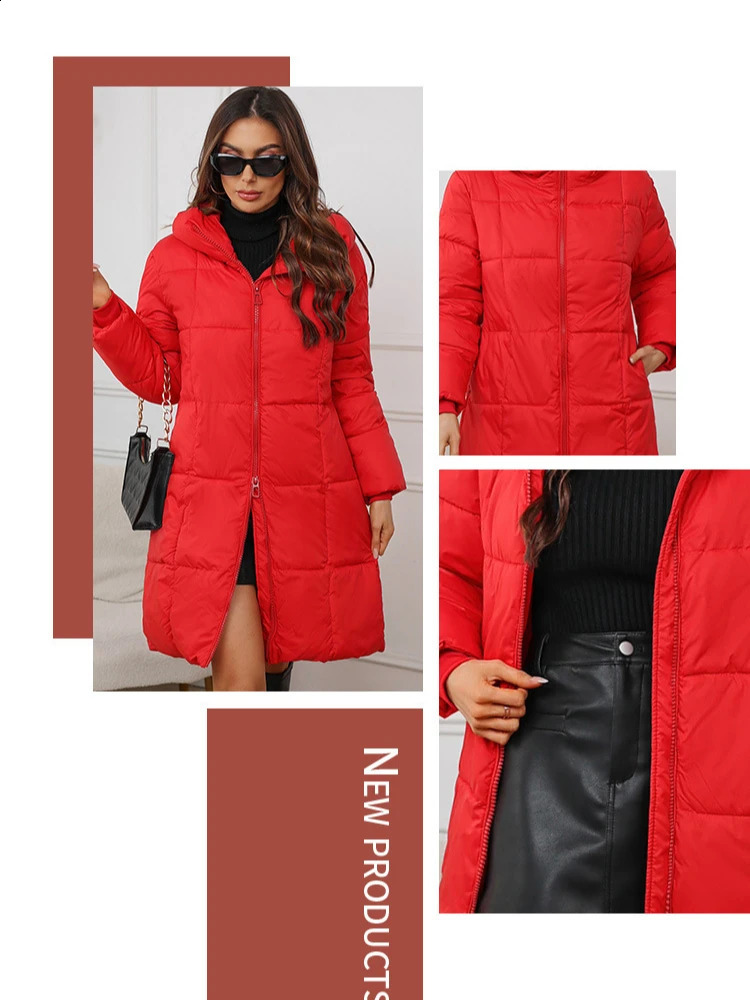 Women Long Coat Autumn Winter Parkas Female Thick Down Cotton Femme Casual Short Warm Outerwear Ladies Top 251021