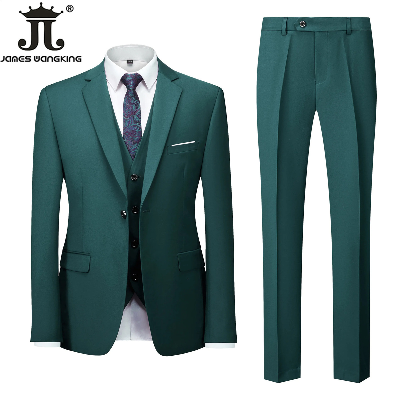 18 Color M6XL Jacket Vest Pants Boutique Solid Mens Official Business Suit Brides Wedding Dress Party Male 251023