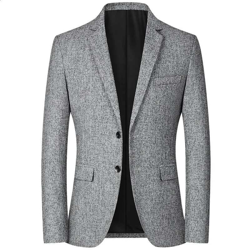 Men Business Social Suit Slim Fit Jacket Black Navy Grey Fashion Simple Homme Wedding Prom Party Dress Blazers Coats 251023