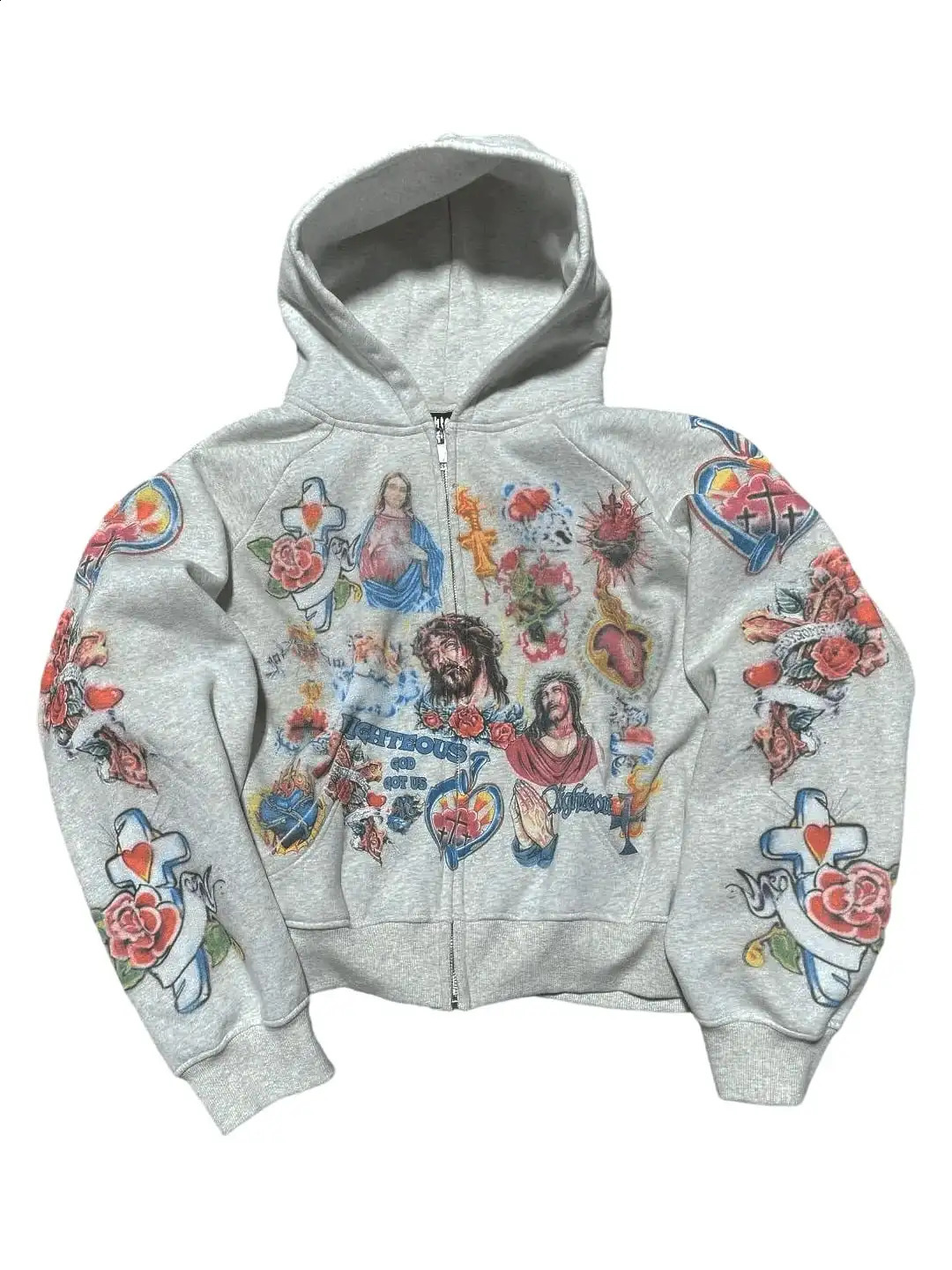 Jesus Hoodie Sweatshirt Y2K Letters Printed Retro Gothic Rock Harajuku Loose Versatile 251022