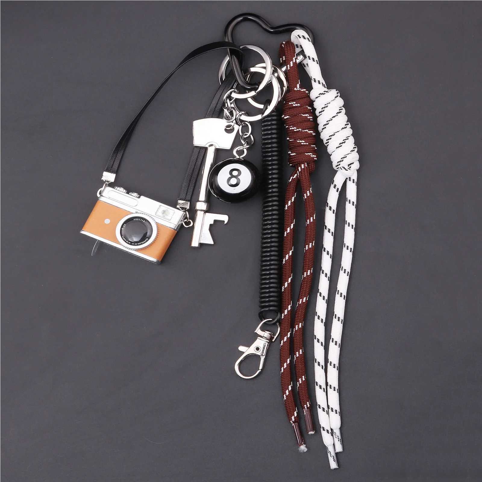 Cute Camera Key Black Eight Bag Keychain DIY Fashion Bag Charm Keychain For Women Bag Charm Cute Accessories Jewelry Gifts Z251023