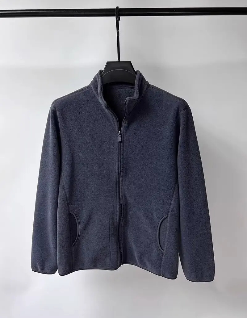 Mens Fleece Pullover for Autumn and Winter Thickened Added Warmth Comfortable Casual Standup Collar Coat 251023