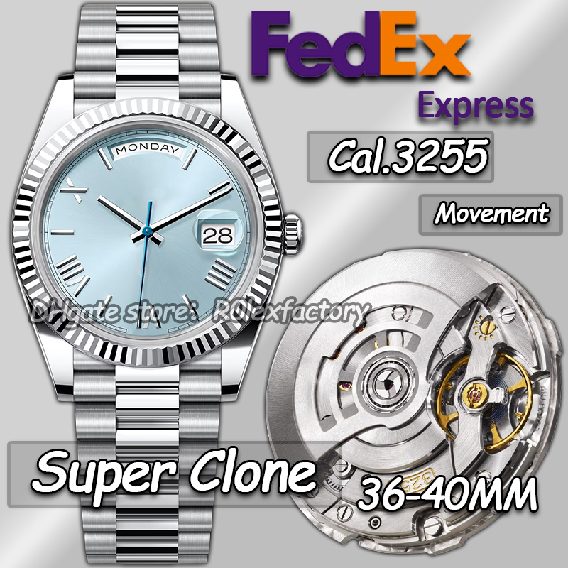 Mens Watches Men Diamonds Designer Watches Top Quality Super Clean Factory Luxury Day Date 40MM Watch Automatic Cal.3255 Movement Sapphire Luminous Watch With Box