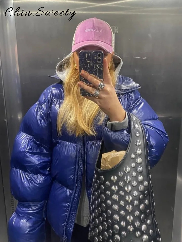 Street Drawstring Detachable Hooded Cotton Coats Women Stand Collar Full Sleeve Lace Up Slim Waist Coat Winter Warm Outwear 251021