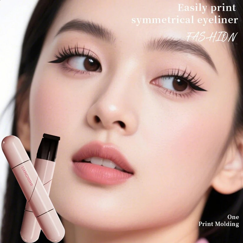 Heartshaped Double Head Stamp Eyeliner Pen LongLasting Waterproof Nonsmudging Novice Brown Black Eyeliner for Bold Eye Makeup 251014
