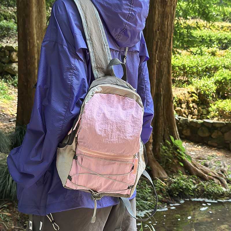 Sports Backpack Korean Style Canvas Bag Outdoor Backpack Mini Backpack Versatile College Student Backpack Casual Travel Bag W251023