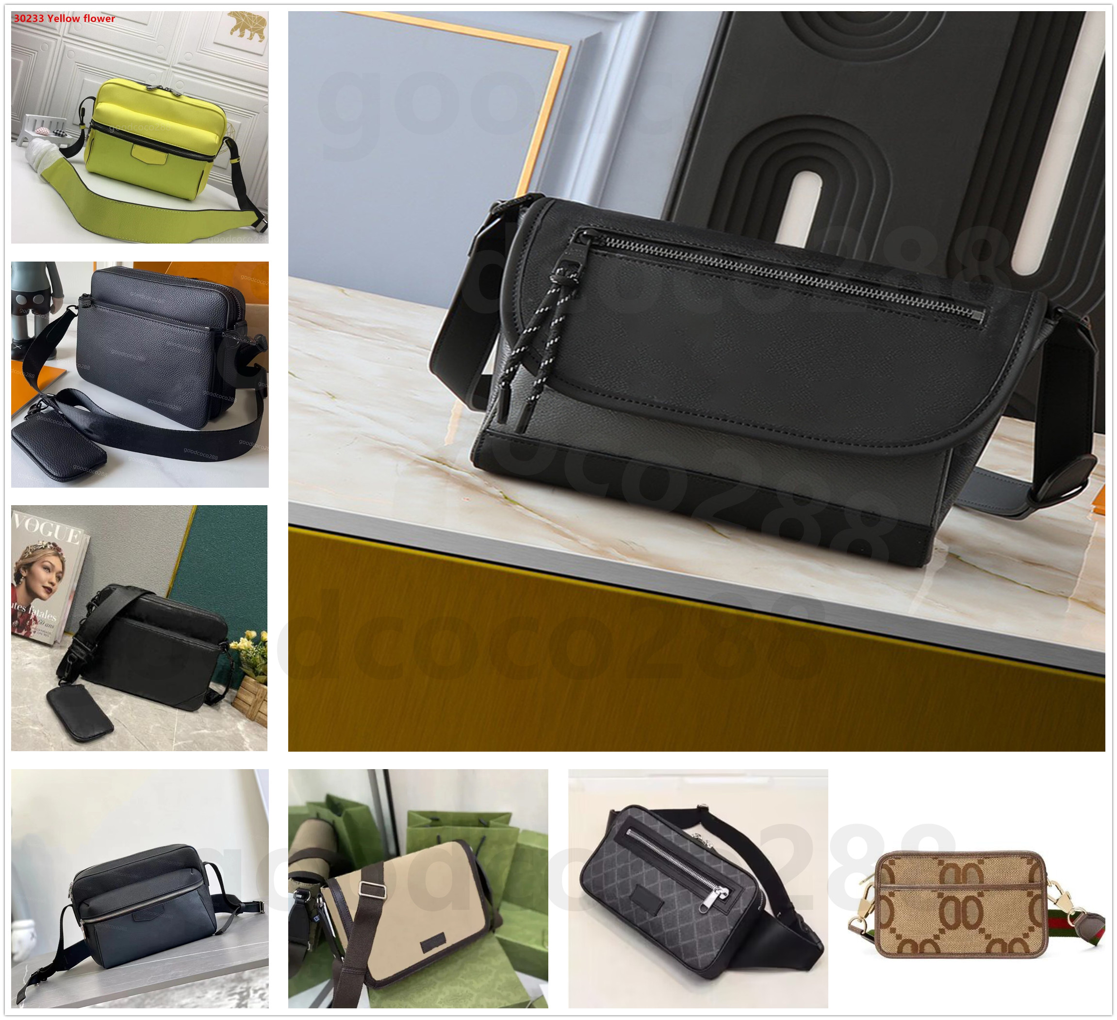 luxury designer bag men cross body bag messenger bags handbag women men totes bag reverse canvas set leather shoulder man bag with purse wallet clutch backpack 14874