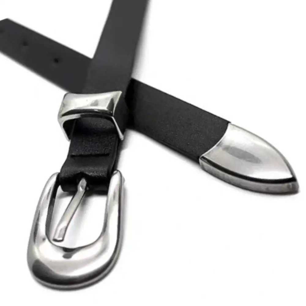 Retro Womens Casual Leather Belt Business Mens Belts Versatile Simple Fits Jeans Belts Alloy Waistband Lady Slim Skirt BeltXJ251023
