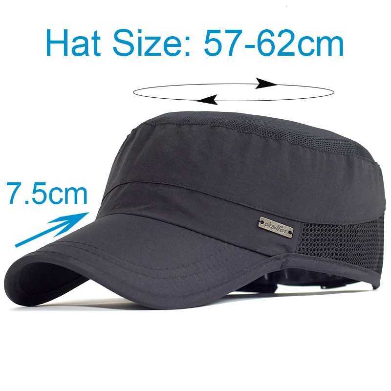 Summer Mesh Outdoor Sport Quick Drying Military s Men Breathab Cadet Army Flat Top Hat Cycling Running BaseballW251023