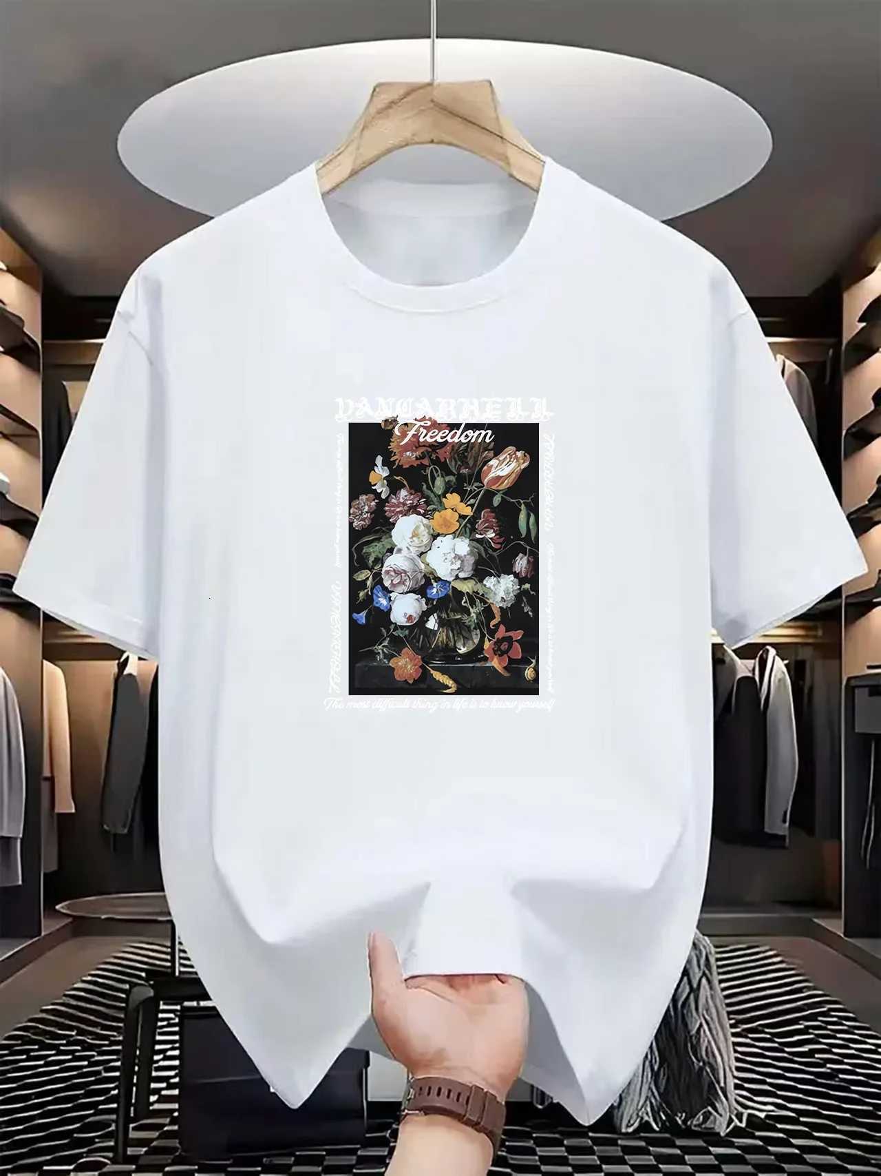 Mens 2D Printed TShirt Slim Fit Breathable New Style Dry Classic Short Sleeve for Daily StreetXJ251023
