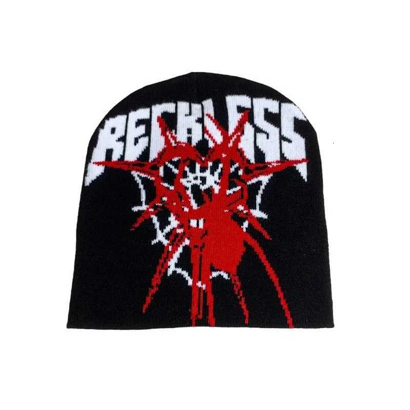 1pc Unisex Spider Web Pattern Beanie HatY2K Windproof Ear Protection Street Hip Hop Skull Cap HalloweenXJ251023