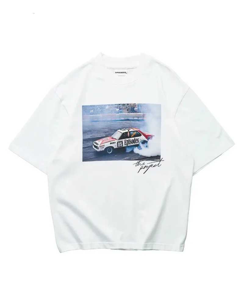 Trendy Y2K car pattern print simple casual men Tshirt retro European American Gothic high street punk Harajuku short sleeveXJ251023