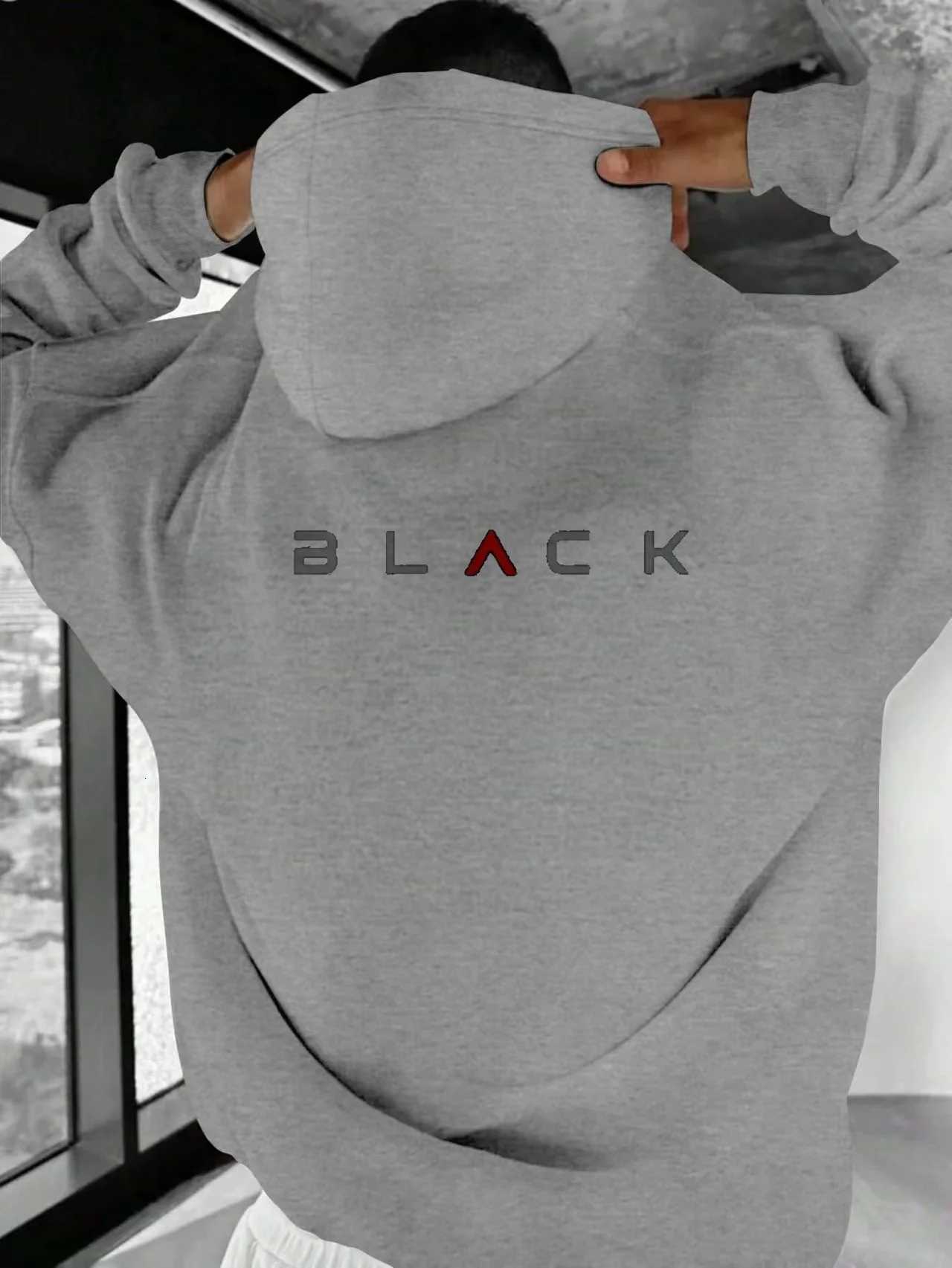 New 2025 fashionable and modern spring and autumn mens hoodie casual letter print comfortable hoodie highquality topT251023