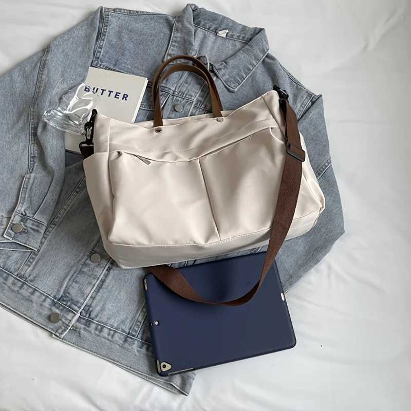 Spacious Nylon Tote Bag for Women Stylish Shoulder Crossbody Bag Perfect for Casual Outings Travel Business Fitness ShoppingL251023