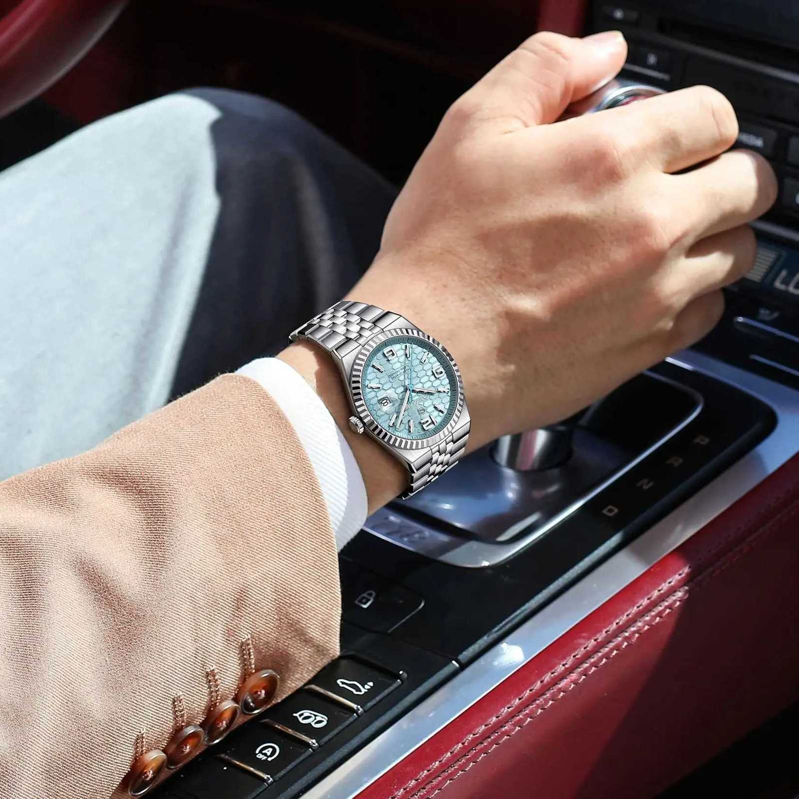 POEDAGAR High Quality Original Men Clock Waterproof Luminous DateLuxury Man Watch Stainless Steel Quartz Mens Watches MaleBoxL251023