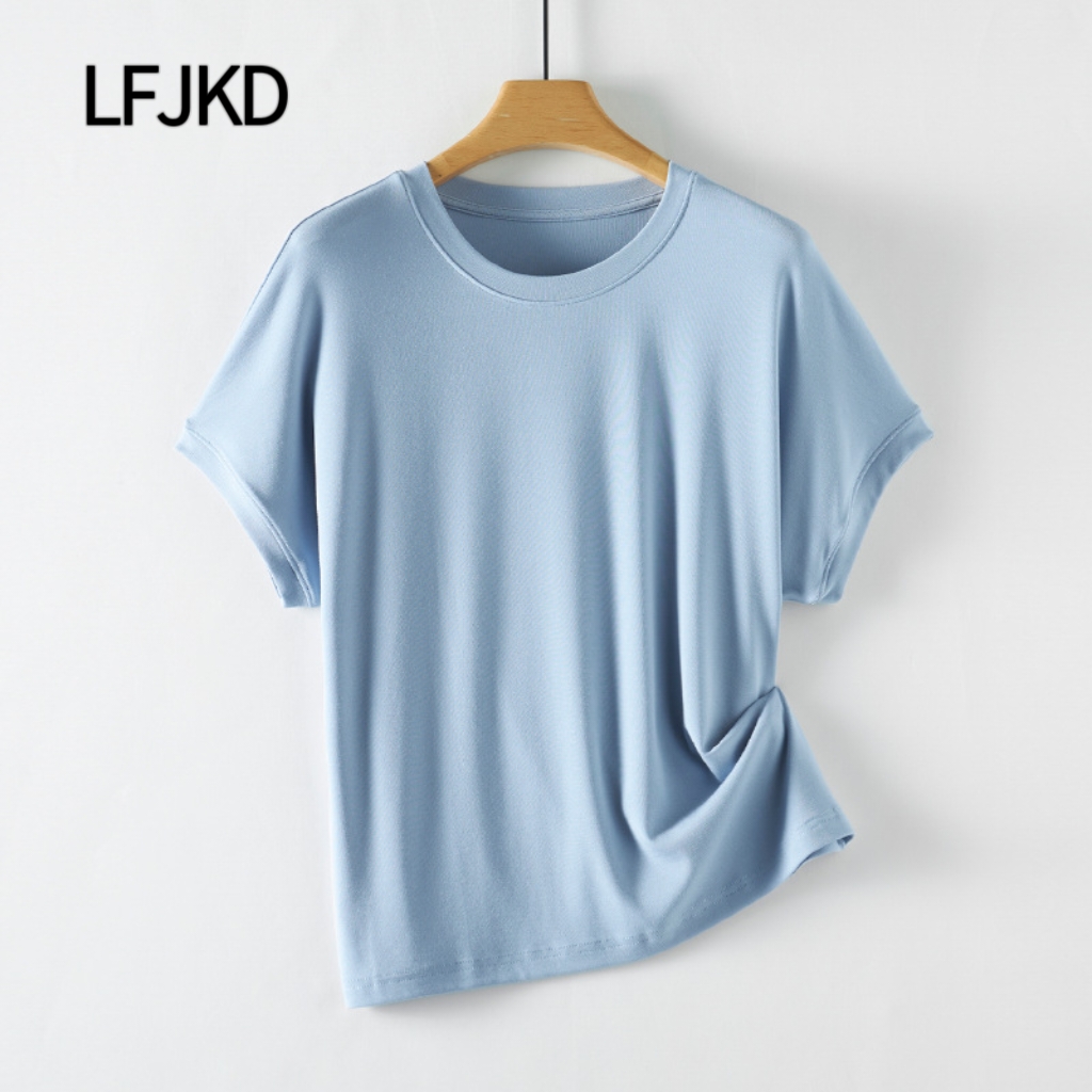 K2348 Korean style small fresh pure cotton short-sleeved T-shirt women 2025 summer new loose slimming versatile tops sweet girl