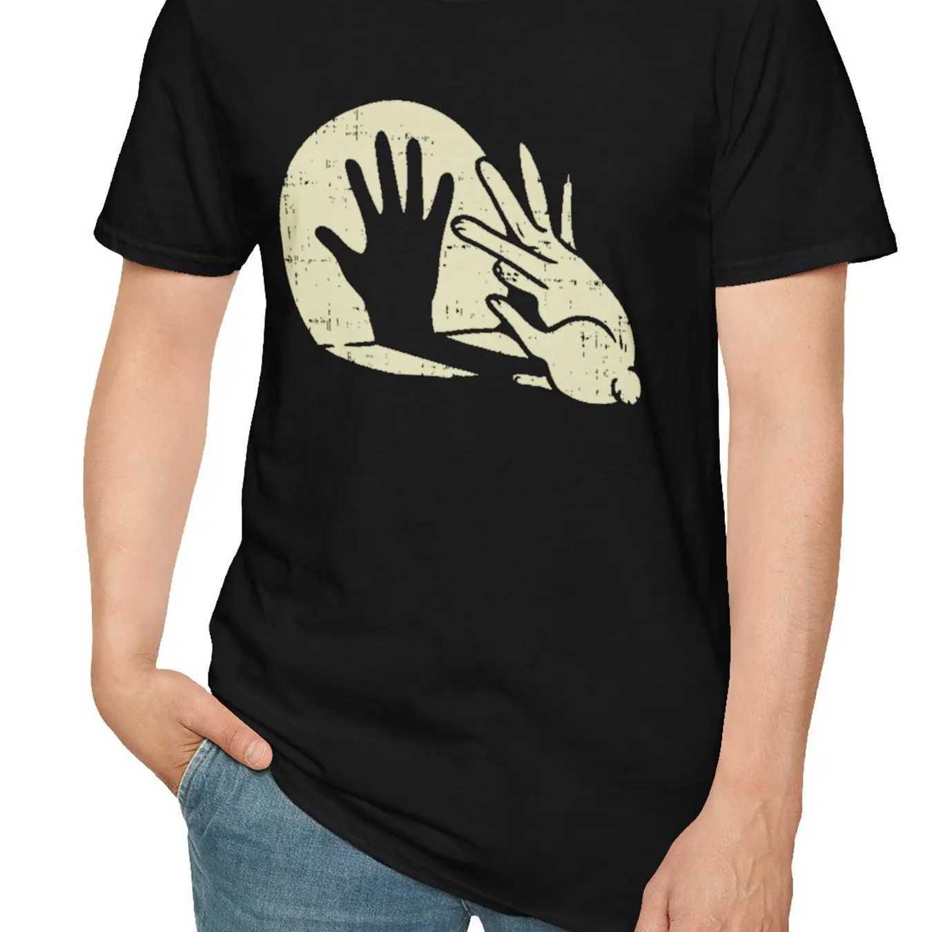 Summer Black Mens Hand Drawn Printed Round Neck Tshirt Lightweight Breathable Fitness Daily Leisure Outdoor Short SleevedXJ251023