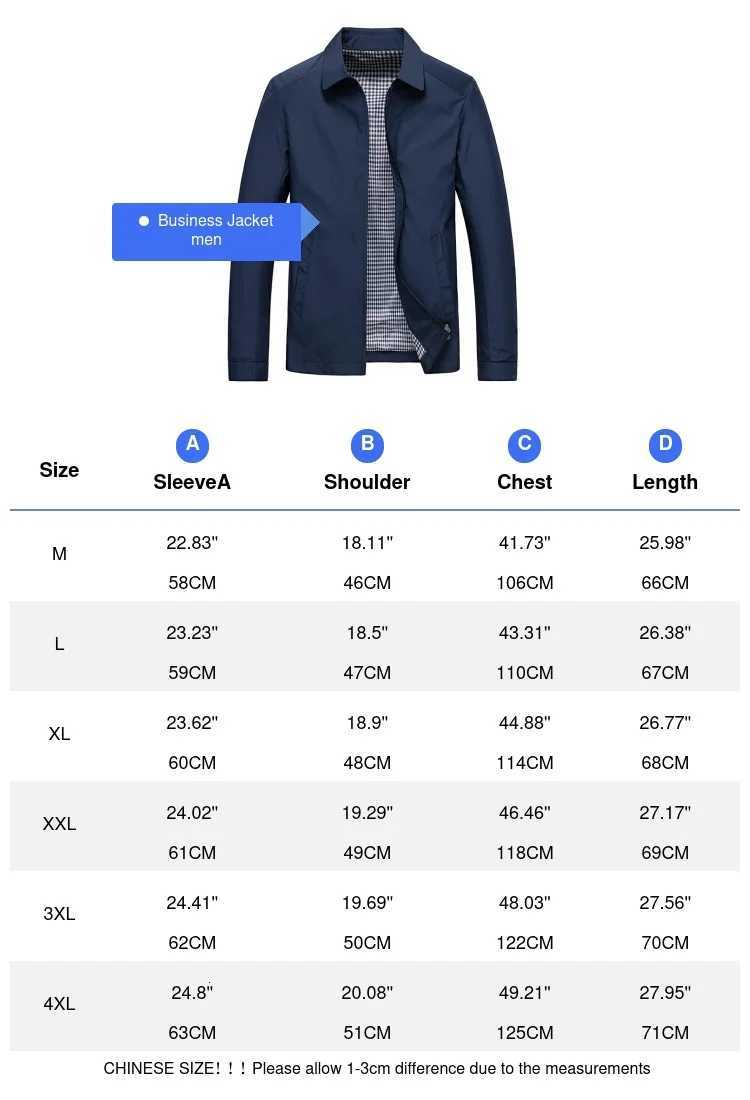 Spring Mens Lightweight Jackets Fashion Lapel Business Jackets for Men Outdoor Windbreaker Golf wear Bomber Coats Men Clothing W251023