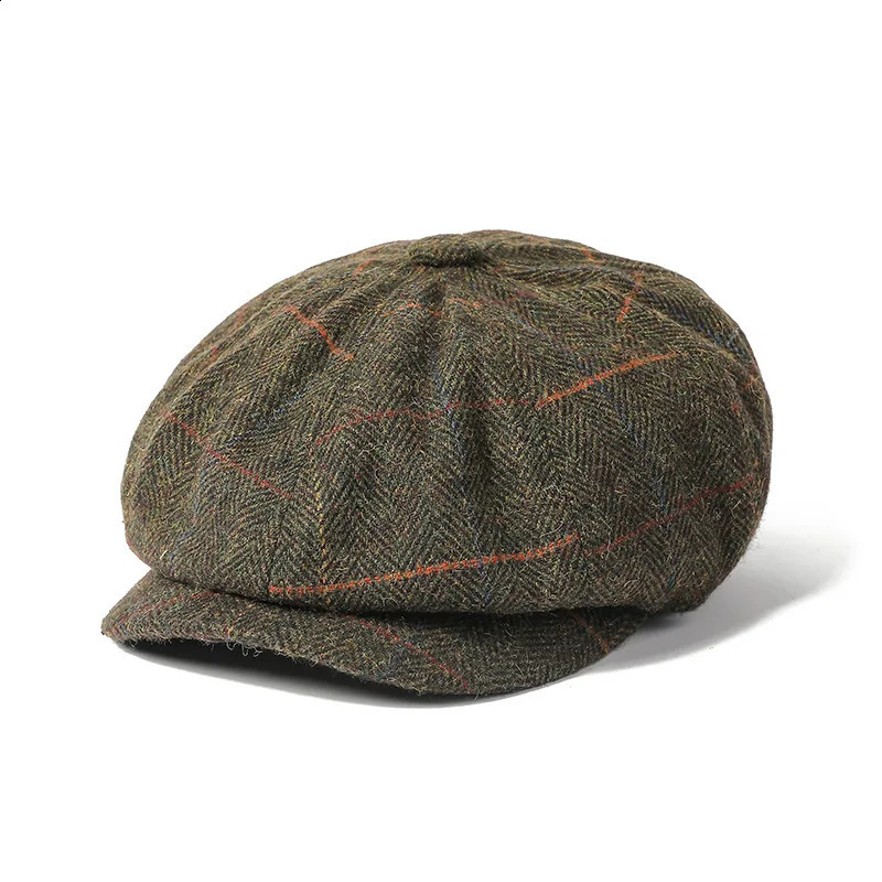 Autumn and Winter Polyester Print sboy Caps Flat ed Cap Men and Women Painter Beret Hats 145 251021