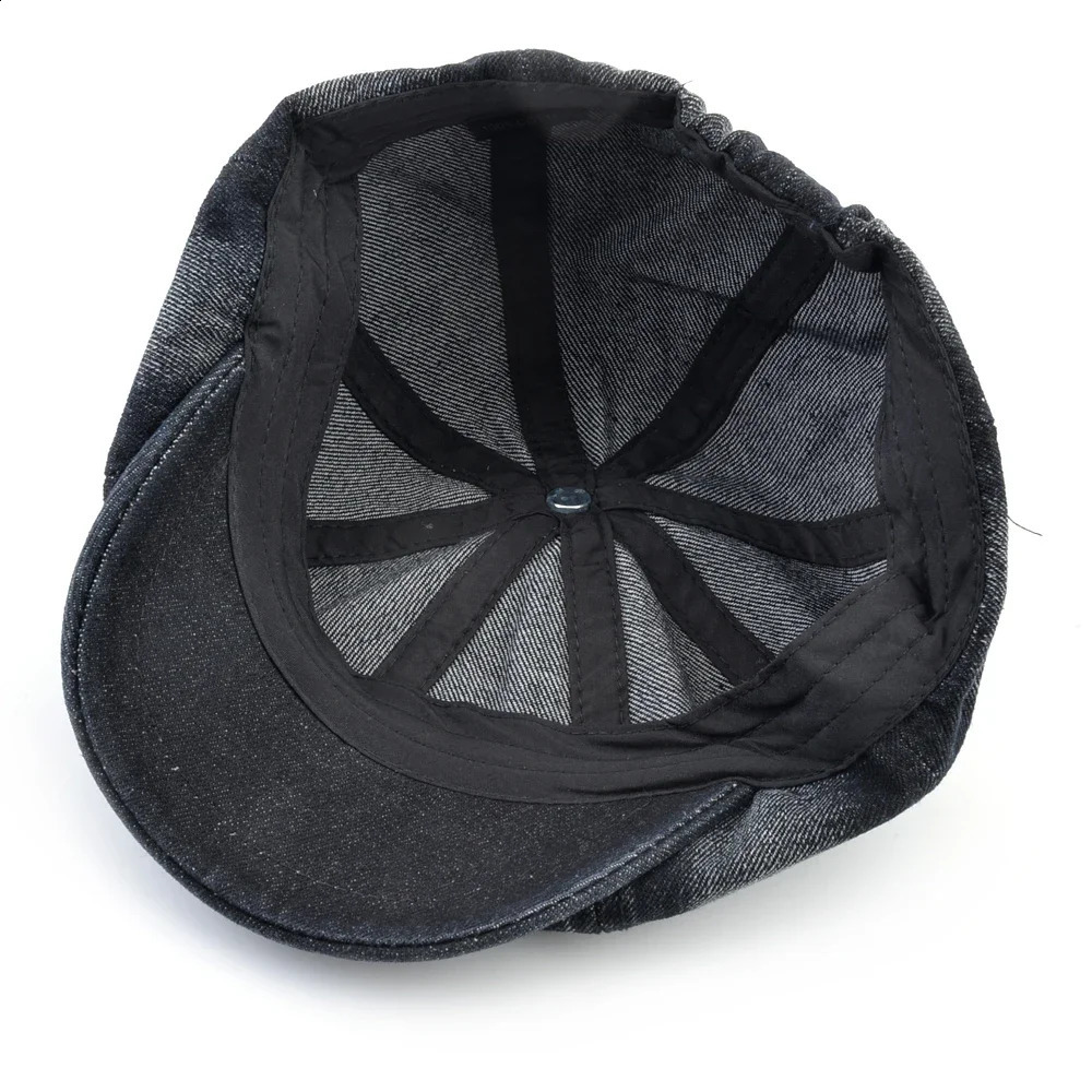 2025 Mens Beret Hats Black Blue sboy Caps Male Outdoor Street Dancing Washed Denim ed Cap Men Classic Kufi Hat Cool 251021