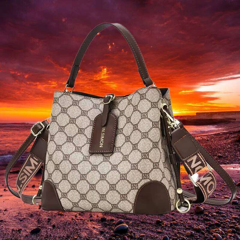 Fashion Print Bag High Quality Shoulder Crossbody Female Women Handbag Purses Trend Designer Retro Bucket Bags