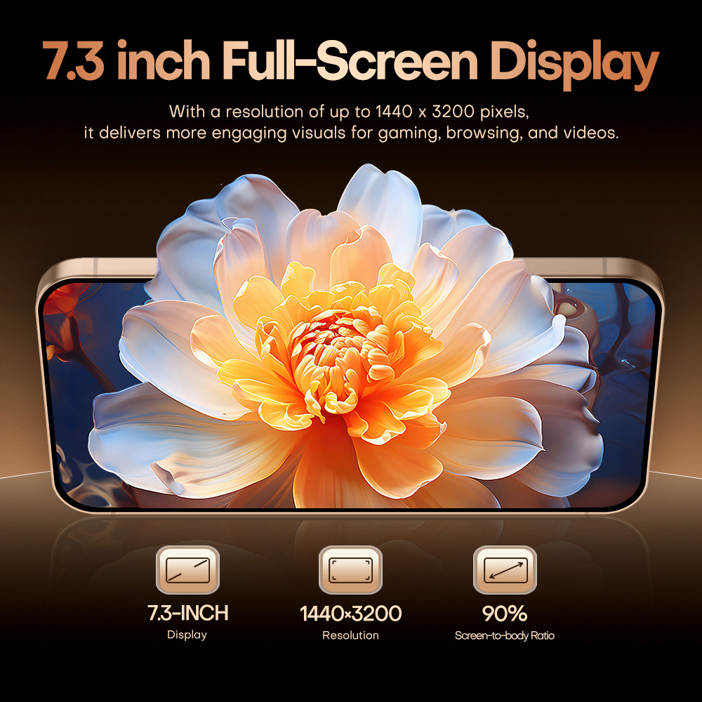 2025 New Global Version i17ProMax Original Snapdragon 8 Gen3 10 core 7.3-inch capsule screen (Smart Island) resolution 1440*3200 50MP+108MP 8000mAh IO