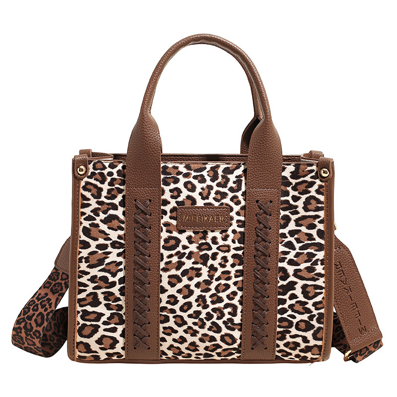 Luxury Brand Designer Bag Niche Design Fashion Leopard Print Handheld Tote Bag For Women 2025 New Large Capacity Shoulder Crossbody Bag